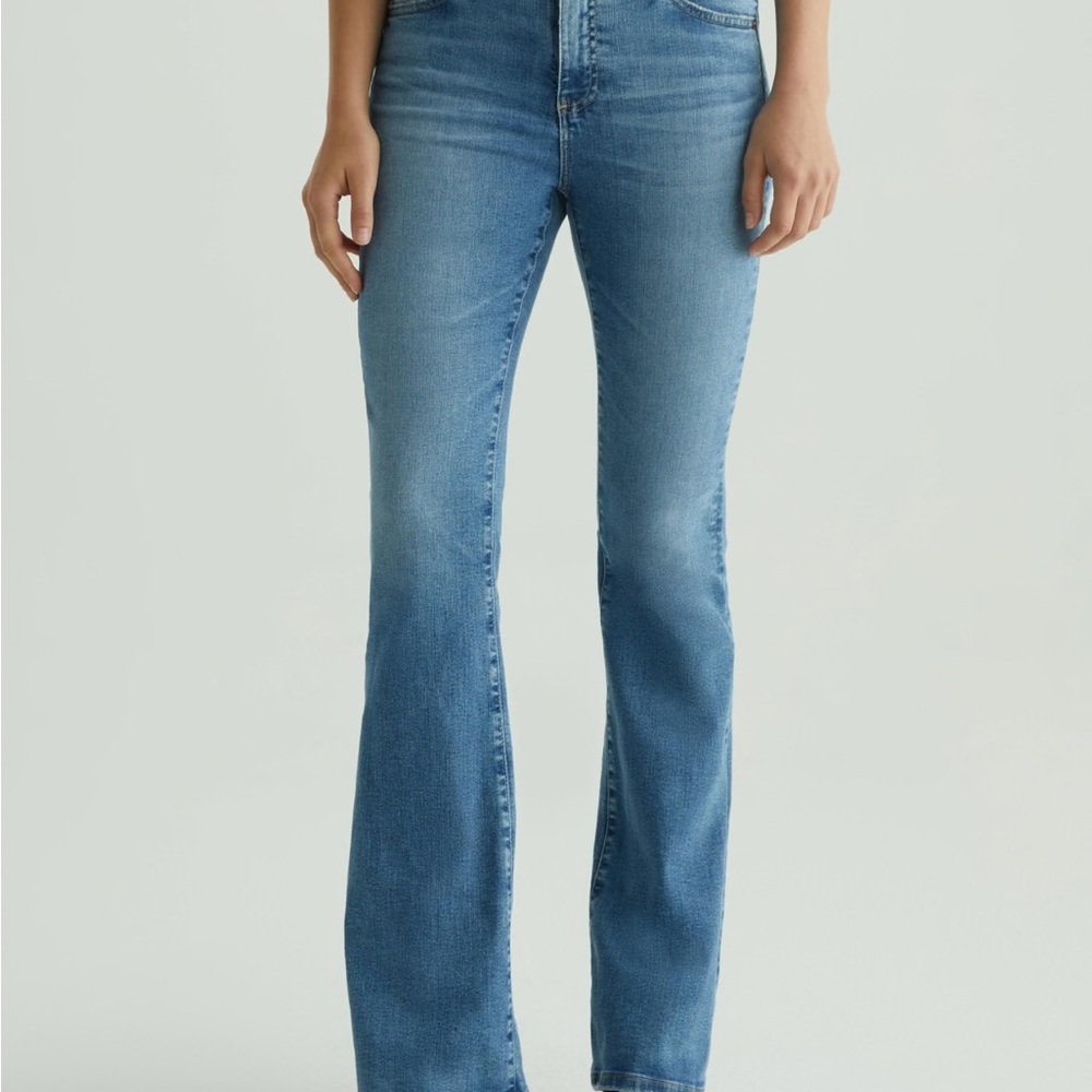 AG Farrah Boot High Rise Light Blue Denim Pants